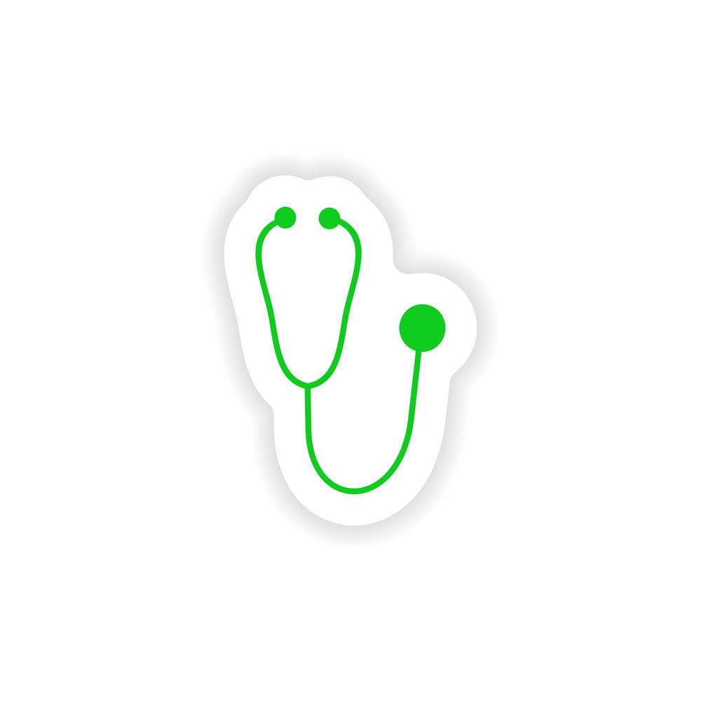 1000x1000 Icon Sticker Realistic Design On Paper Stethoscope Vector