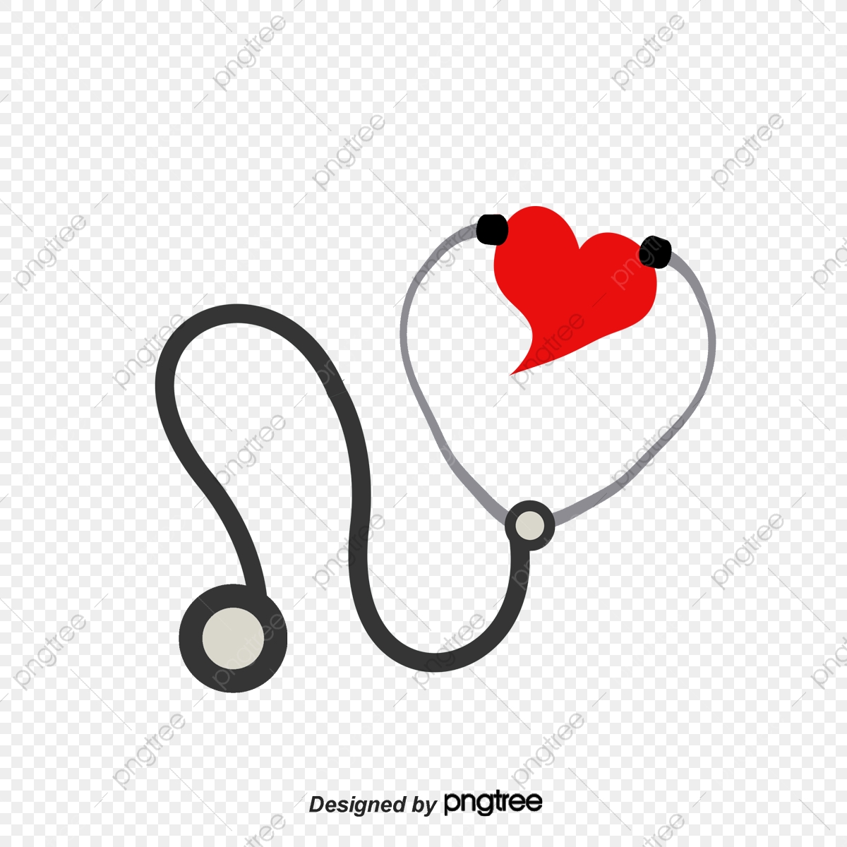1200x1200 Red Love Stethoscope, Vector Png, Stethoscope, Love Stethoscope