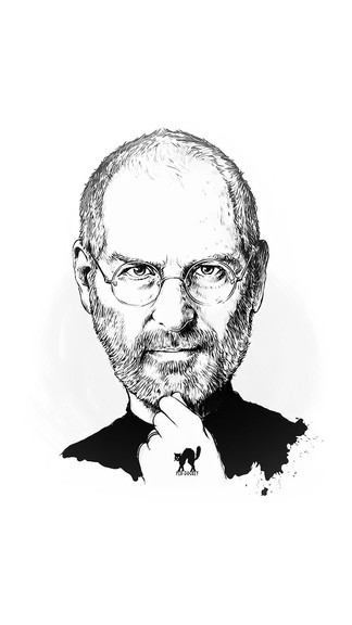 324x576 Steve Jobs Illustration Iphone Se Wallpaper