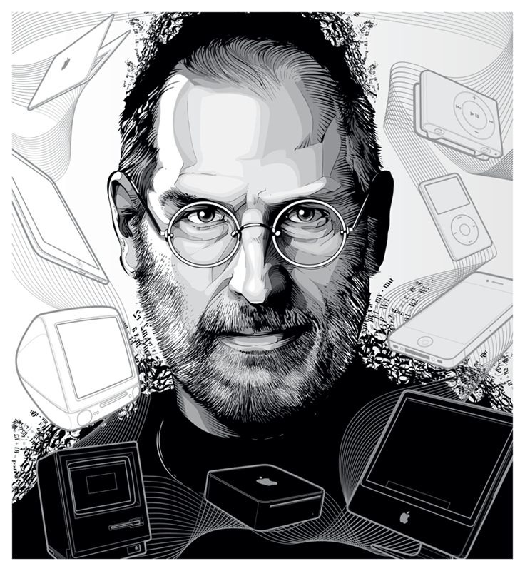 736x800 Steve Jobs Interview With Vector Illustrator Cristiano Siqueira