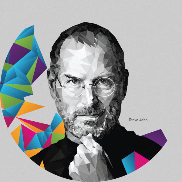 600x600 Steve Jobs Low Poly Illustration On Behance