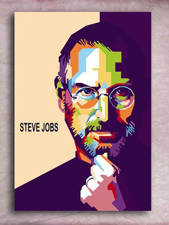570x760 Steve Jobs Poster, Wpap Print, Wedha Pop Art Portait, Apple