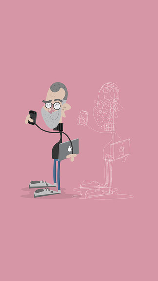 324x576 Steve Jobs Vector Iphone Se Wallpaper