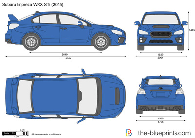 400x283 Subaru Impreza Wrx Sti Vector Drawing