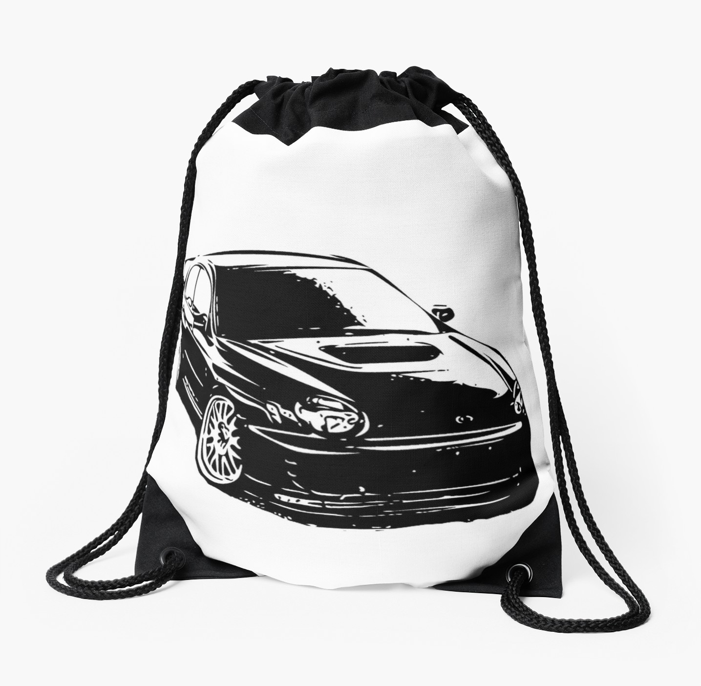 1435x1404 Subaru Impreza Wrx Sti Vector Image Drawstring Bag