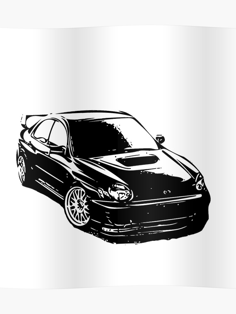 750x1000 Subaru Impreza Wrx Sti Vector Image Poster
