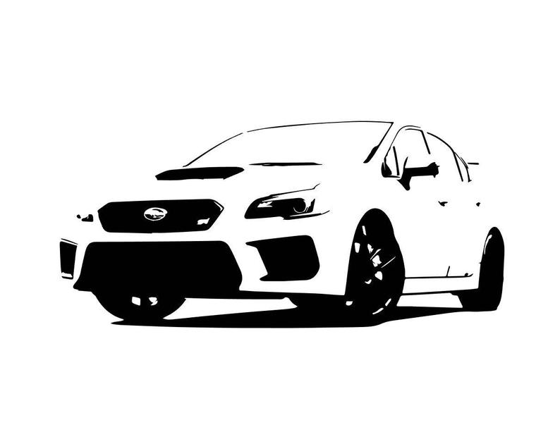 794x613 Subaru Wrx Sti Bampw Line Drawing Vector Vectorized Print Ultra Etsy