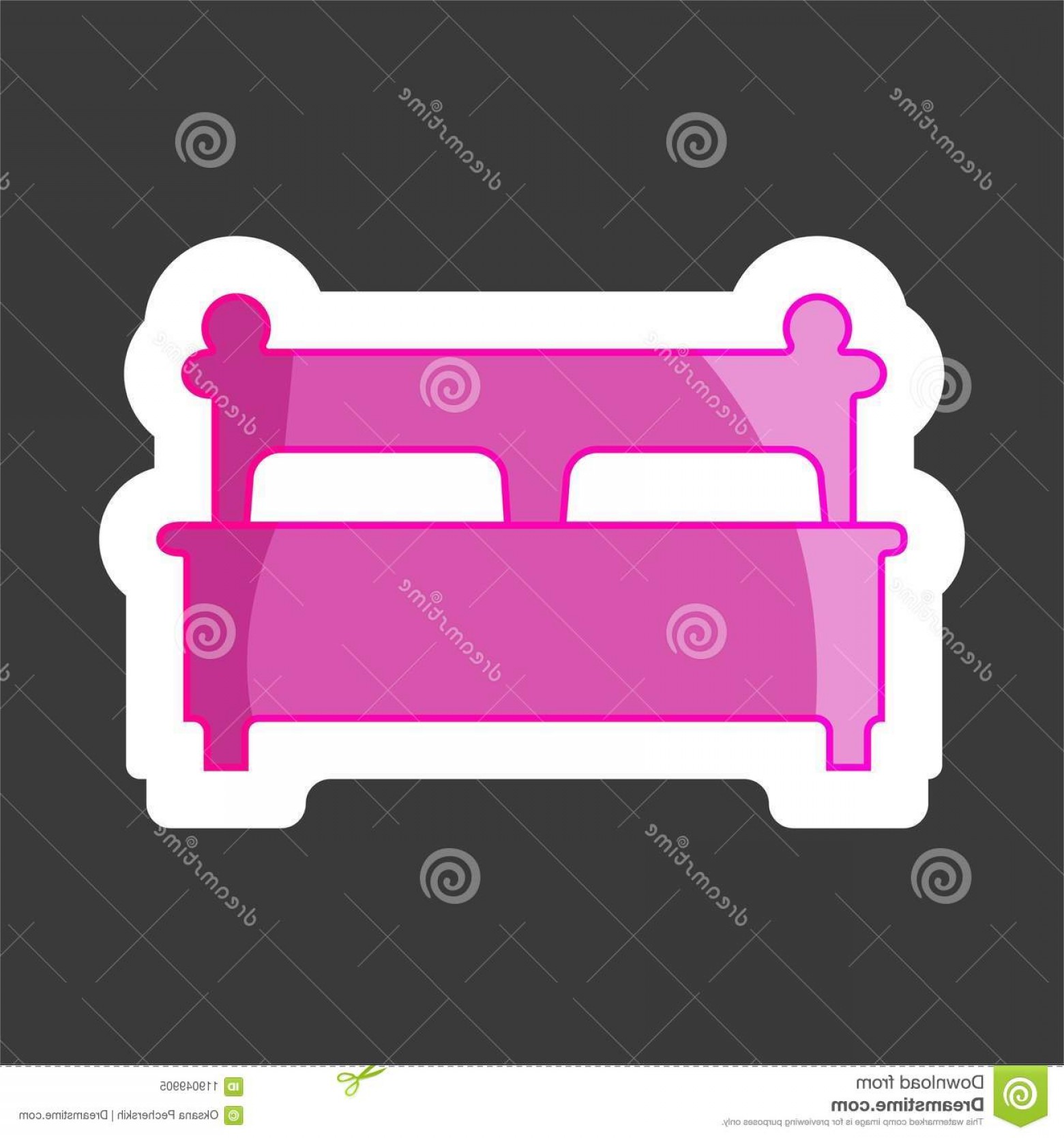 1560x1668 Vector Image Bed Flat Bed Icon Vector Icon Colored Sti Vector