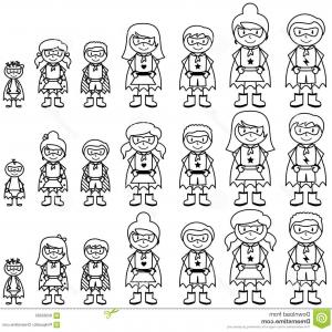 300x300 Stock Illustration Stick Figure Family Vector Monochrome
