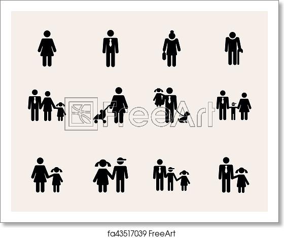 560x470 Free Art Print Of Stick Figure Family Vector Stick Figure