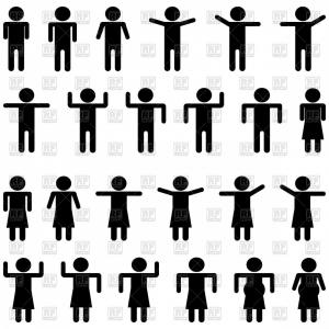 300x300 Simple Black Single Man Icon Symbol Stick Figure Vector Handandbeak