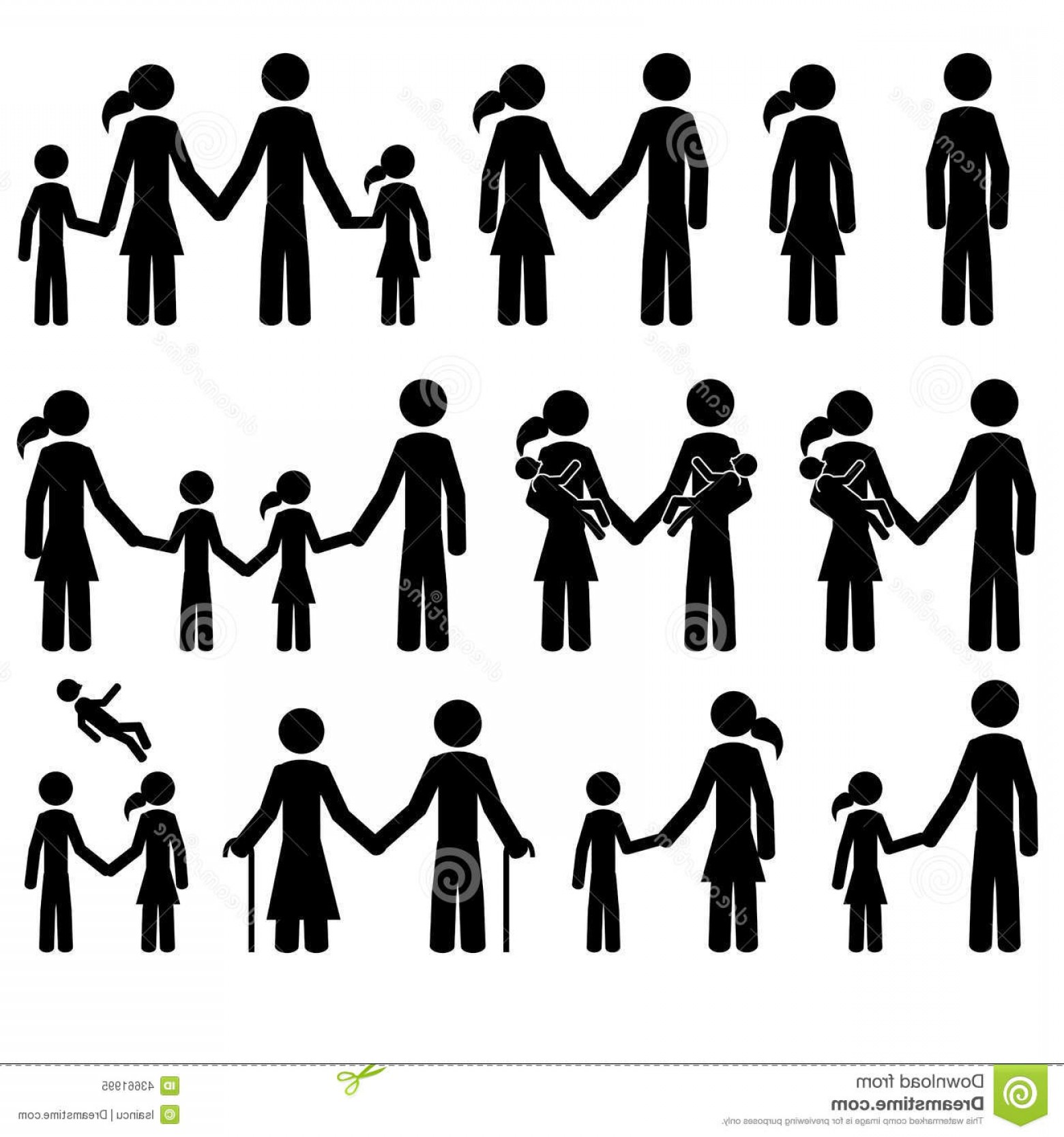 1560x1668 Stock Illustration People Man Woman Couple Family Old Couple Stick