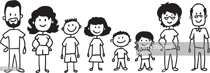 703x244 Family Of Stick Figure Characters Clip Art Stick Figure Family