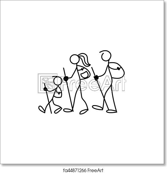 561x581 Free Art Print Of Family Icon Stick Figure Vector Family Icon