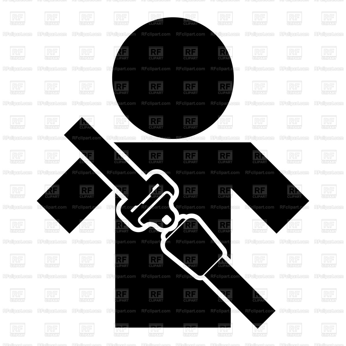 1200x1200 Man With Forklift Seat Belt Stick Figure