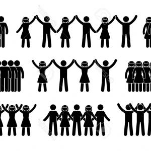300x300 Photostock Vector Support Group Meeting Stick Figure Pictogram