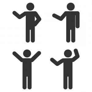 300x300 Stick Figure Positions Set Vector Soidergi