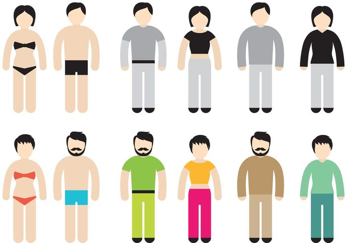 700x490 Colorful Stick Figure Vectors Free Vectors Ui Download