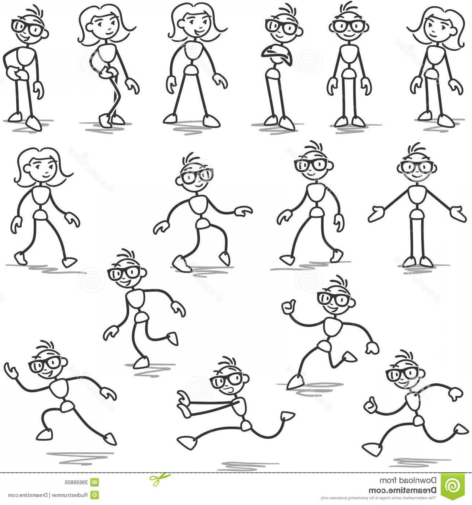 Stick Figure Vector Free at Vectorified.com | Collection of Stick ...