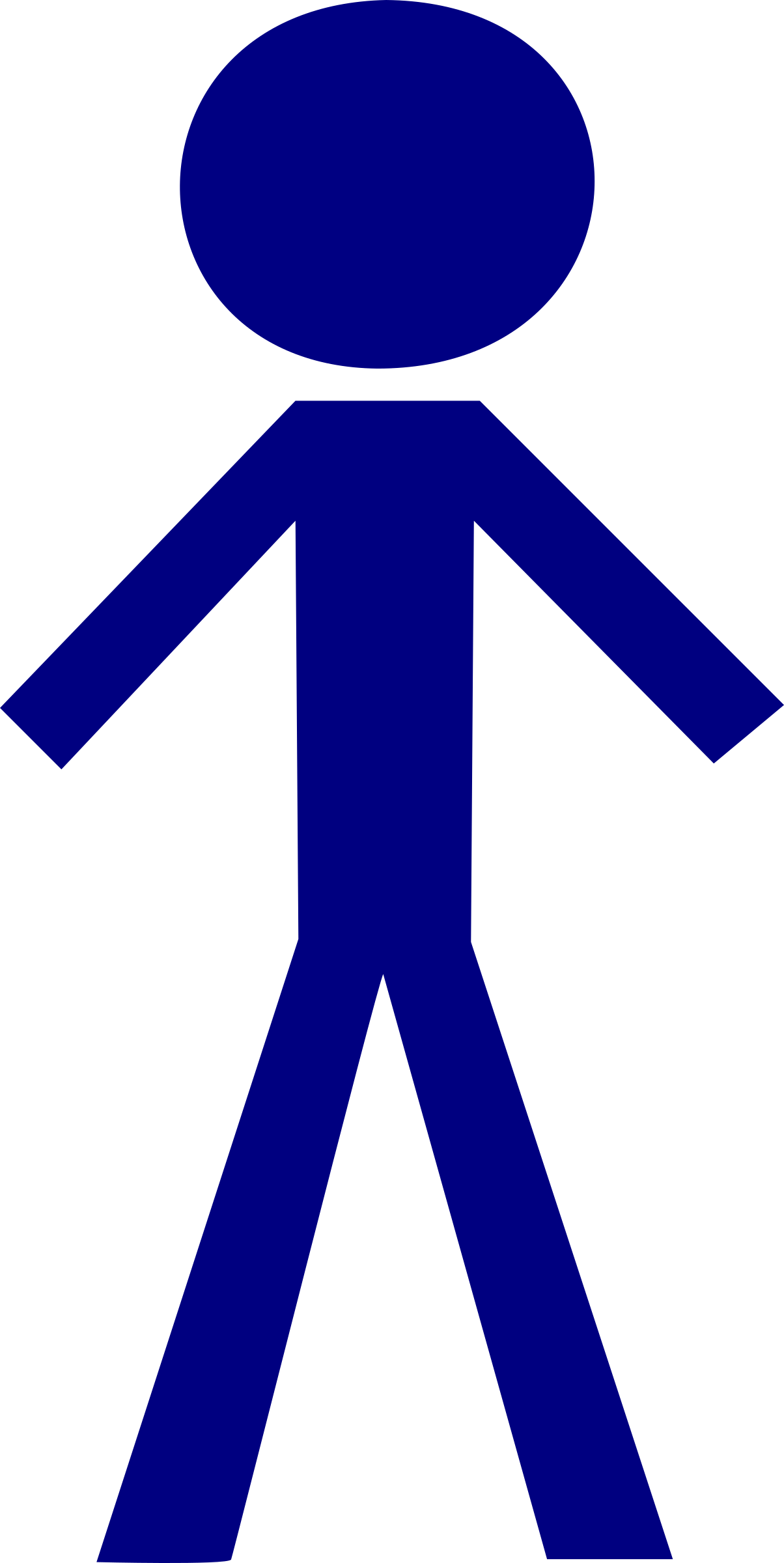 1204x2400 Stick Figure Vector Clipart Image