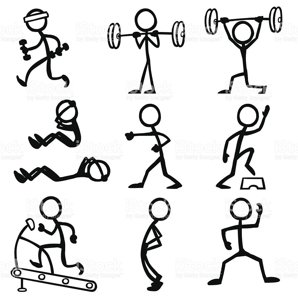 1024x1024 Stickfigure Doing Fitness Related Activities Sketch Camp