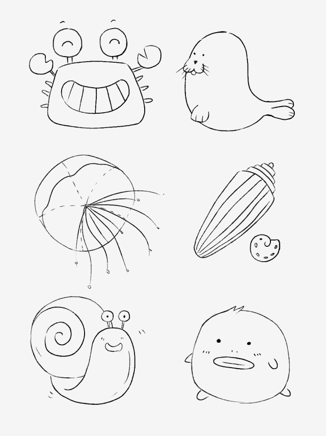 640x855 Cartoon Animal Stick Figure Vector, Vector Download, Web