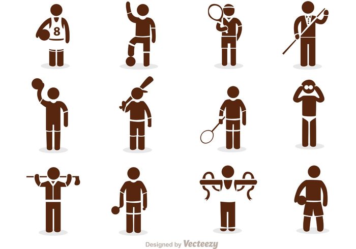700x490 Sport Stick Figure Icons Vector Pack Free Icon Packs Ui Download