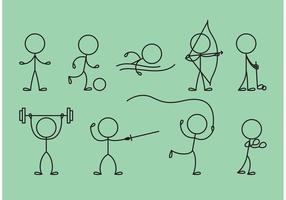 286x200 Stick Figures Free Vector Art