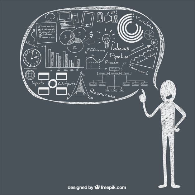626x626 Stick Figure Explaining The Corporate Strategy Vector Free Download