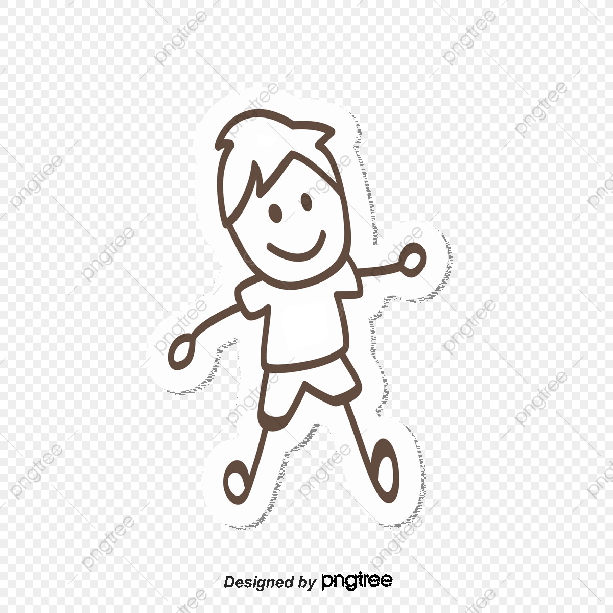 1200x1200 Children Stick Figure Sticker, Children Vector, Sticker Vector