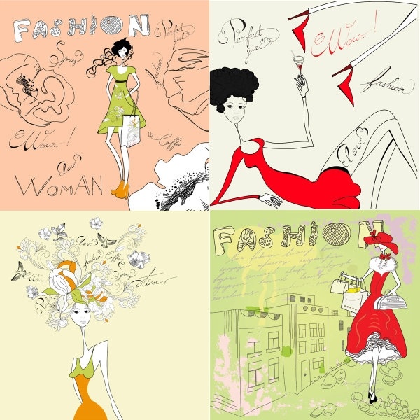 600x600 Fashion Girl Stick Figure Vector Free Vector In Encapsulated
