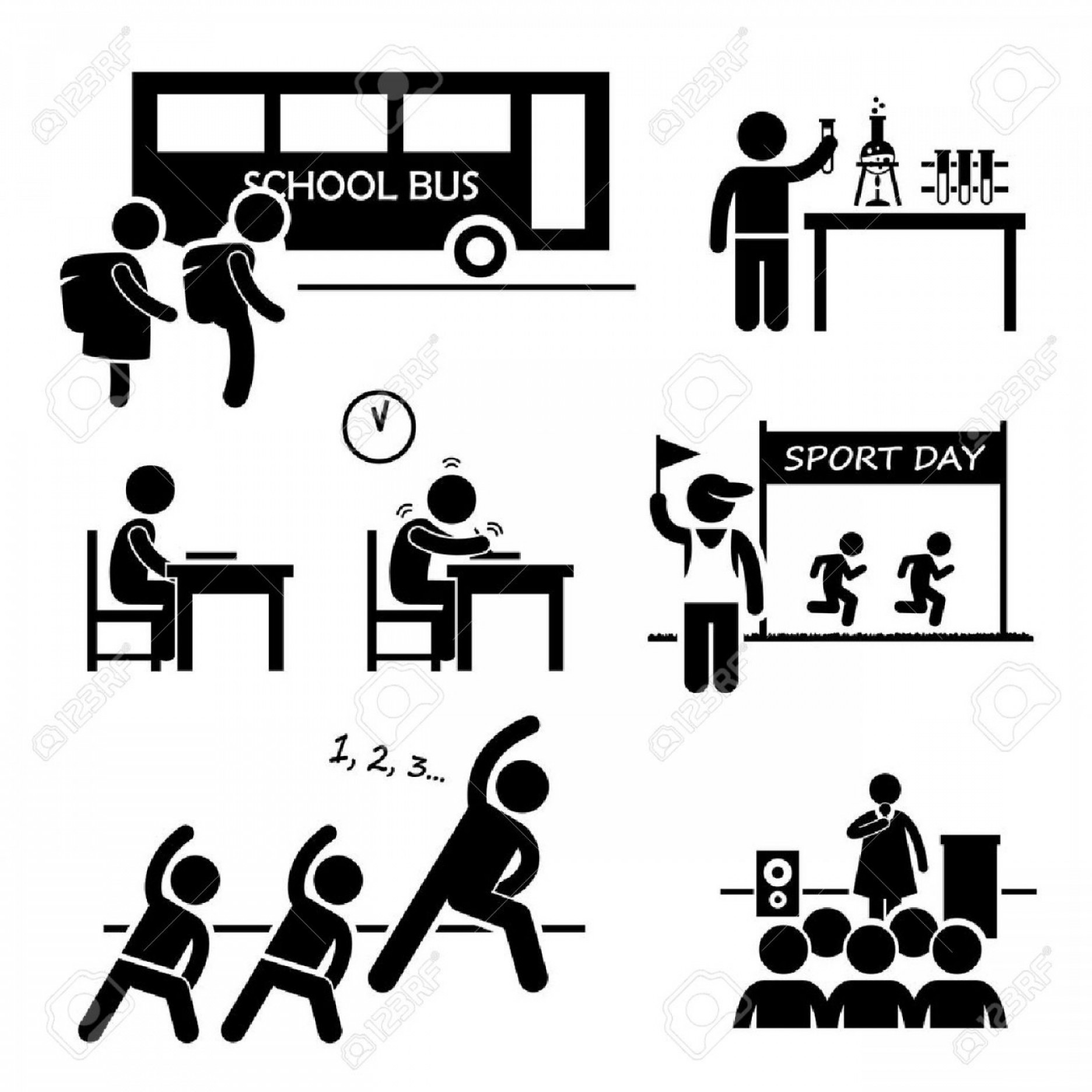 1872x1872 Photostock Vector School Activity Event For Student Stick Figure