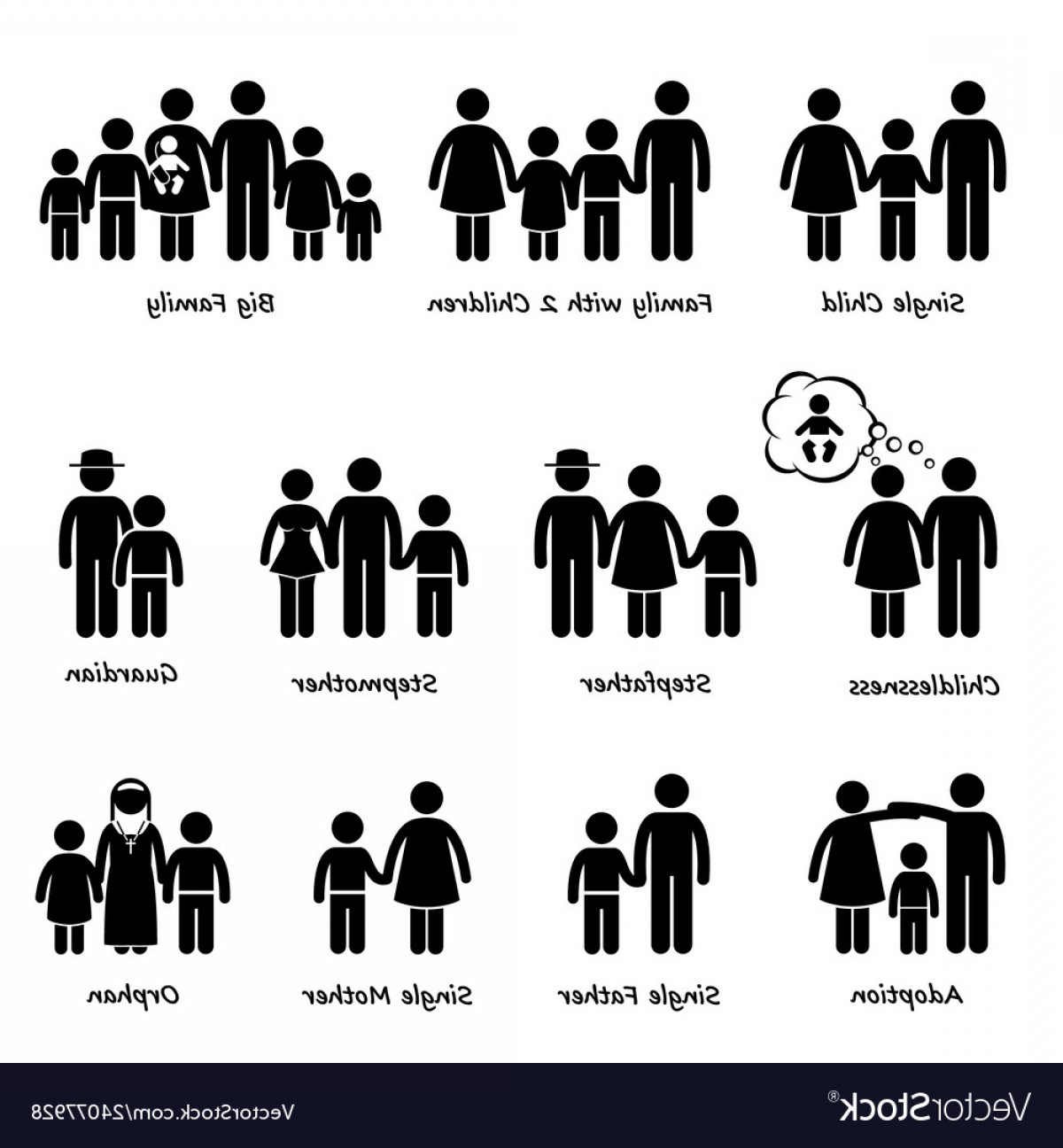 1200x1296 Stick Family People Silhouettes Vector Studiogrfx