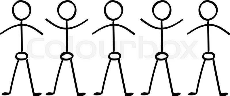 799x335 Vector Stick Figure People Holding Stock Vector Colourbox