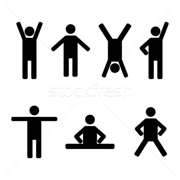 600x600 A Set Of Stick Figures, Vector Illustration Vector Illustration