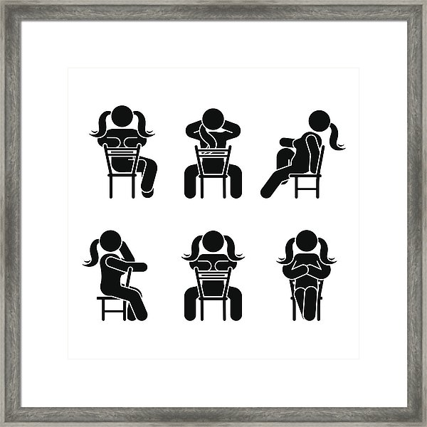 600x600 Woman People Various Sitting Position Posture Stick Figure