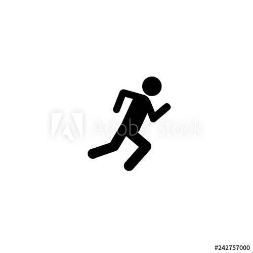 500x500 Running Stick Figure Icon Vector Running Stick Figure Vector