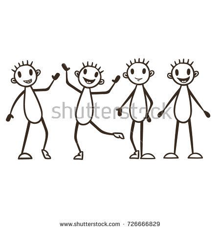 450x470 Stick Figure Vector Set