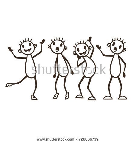 450x470 Stick Figure Vector Set