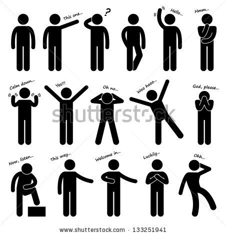 450x470 Man People Person Basic Body Language Posture Stick Figure