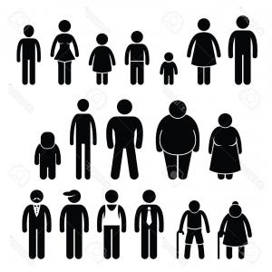 300x300 Man People Various Walking Position Posture Stick Figure Vector