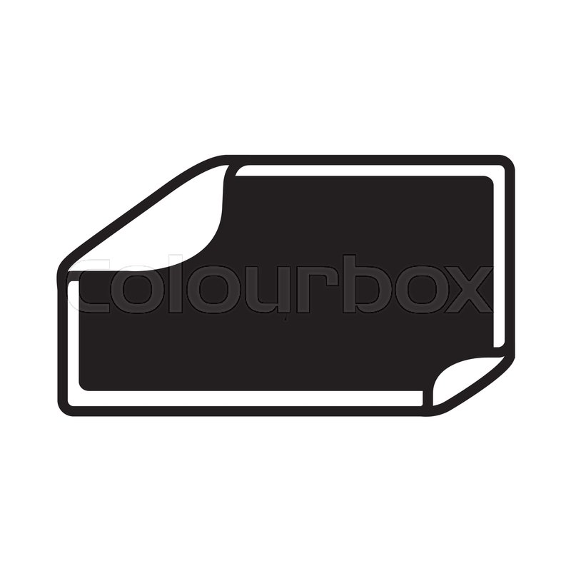 800x800 Silhouette Of Blank Sticker In Square Stock Vector Colourbox