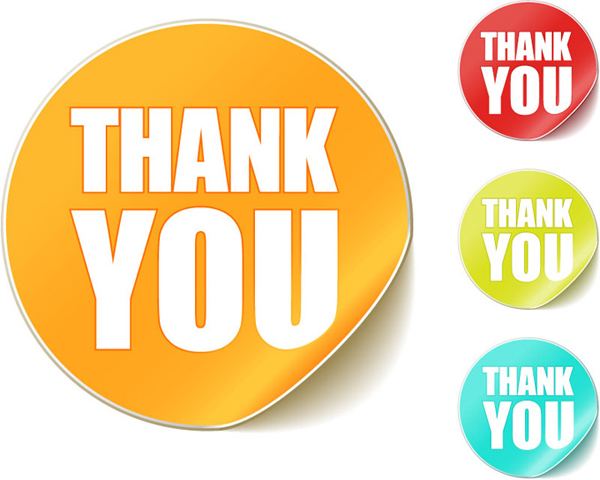 600x480 Thank You Sticker Vector Material Free Download