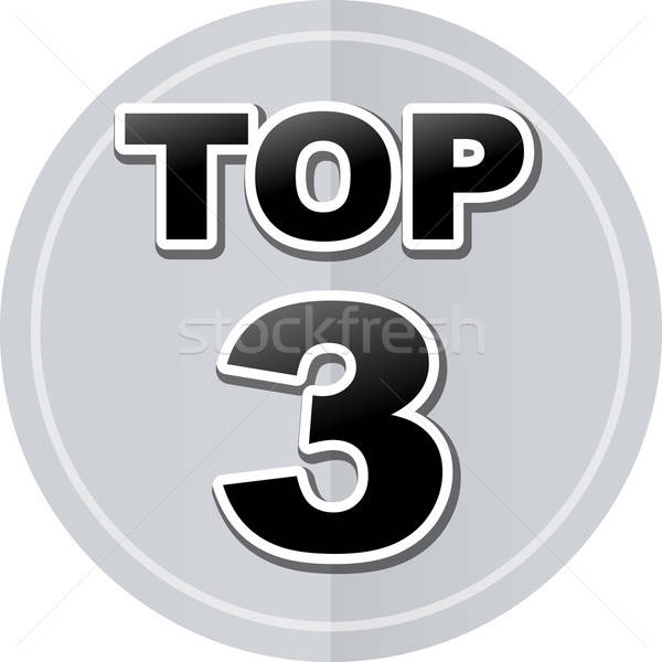 600x600 Top Three Sticker Icon Vector Illustration Francois Poirier