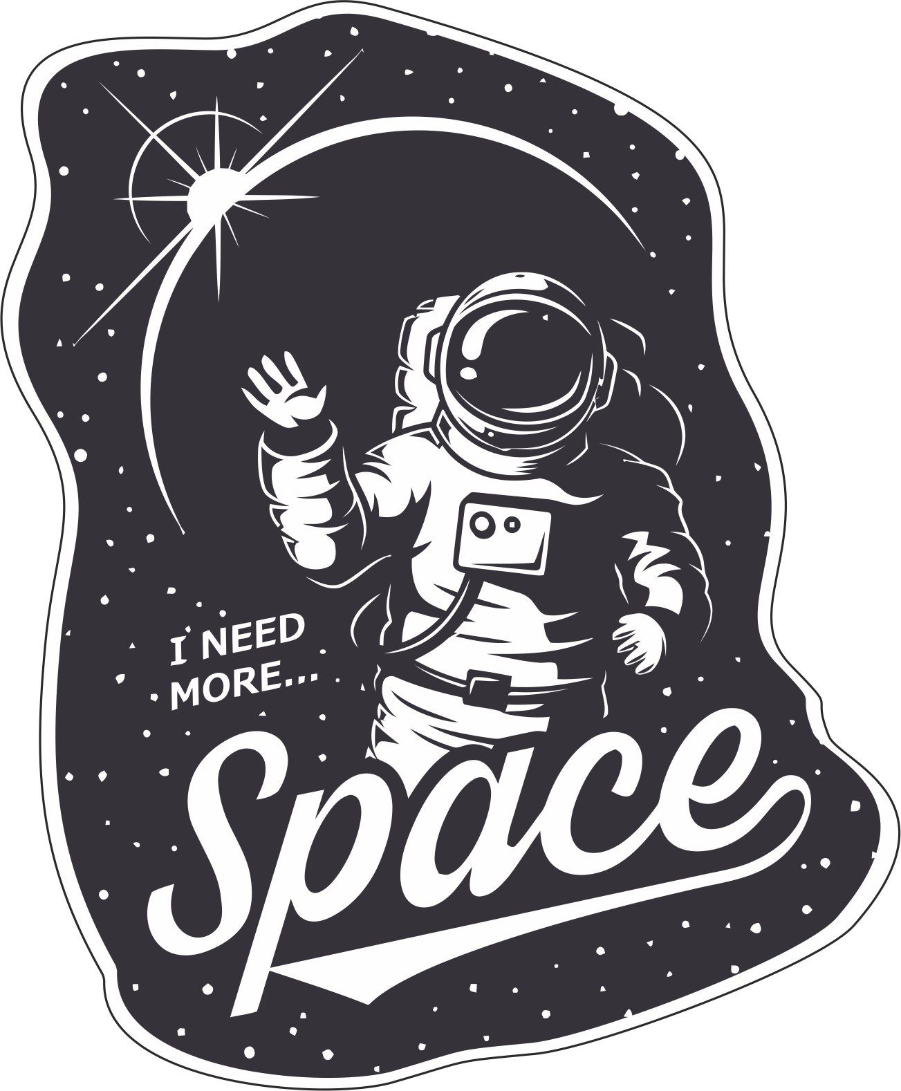 I Need More Space Sticker Vector Art Free Vector Cdr Download 1303x1578 I Need More Space Sticker Vector Art Free Vector Cdr Download