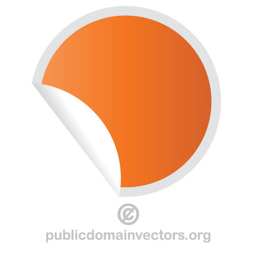 Peeling Sticker Vector Image 500x500 Peeling Sticker Vector Image