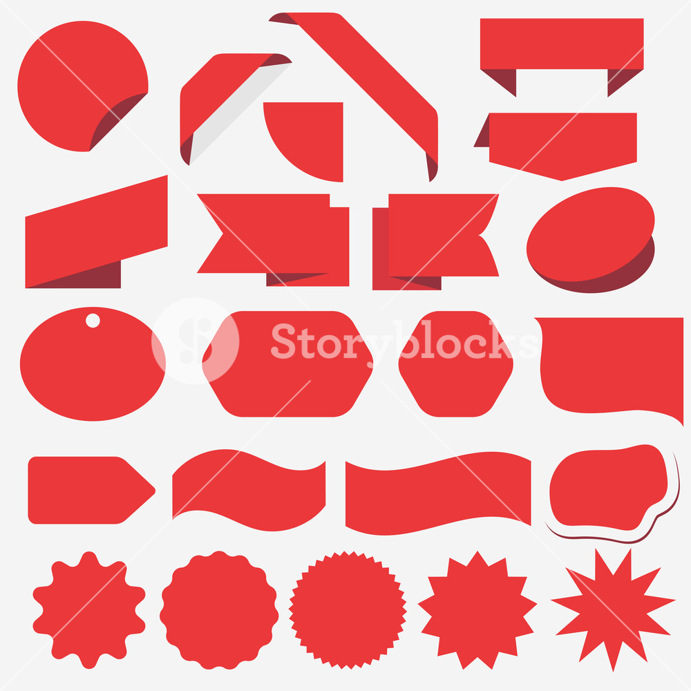 Red Discount Sticker Set Advertising, Sale Banner Vector Royalty 1000x1000 Red Discount Sticker Set Advertising, Sale Banner Vector Royalty