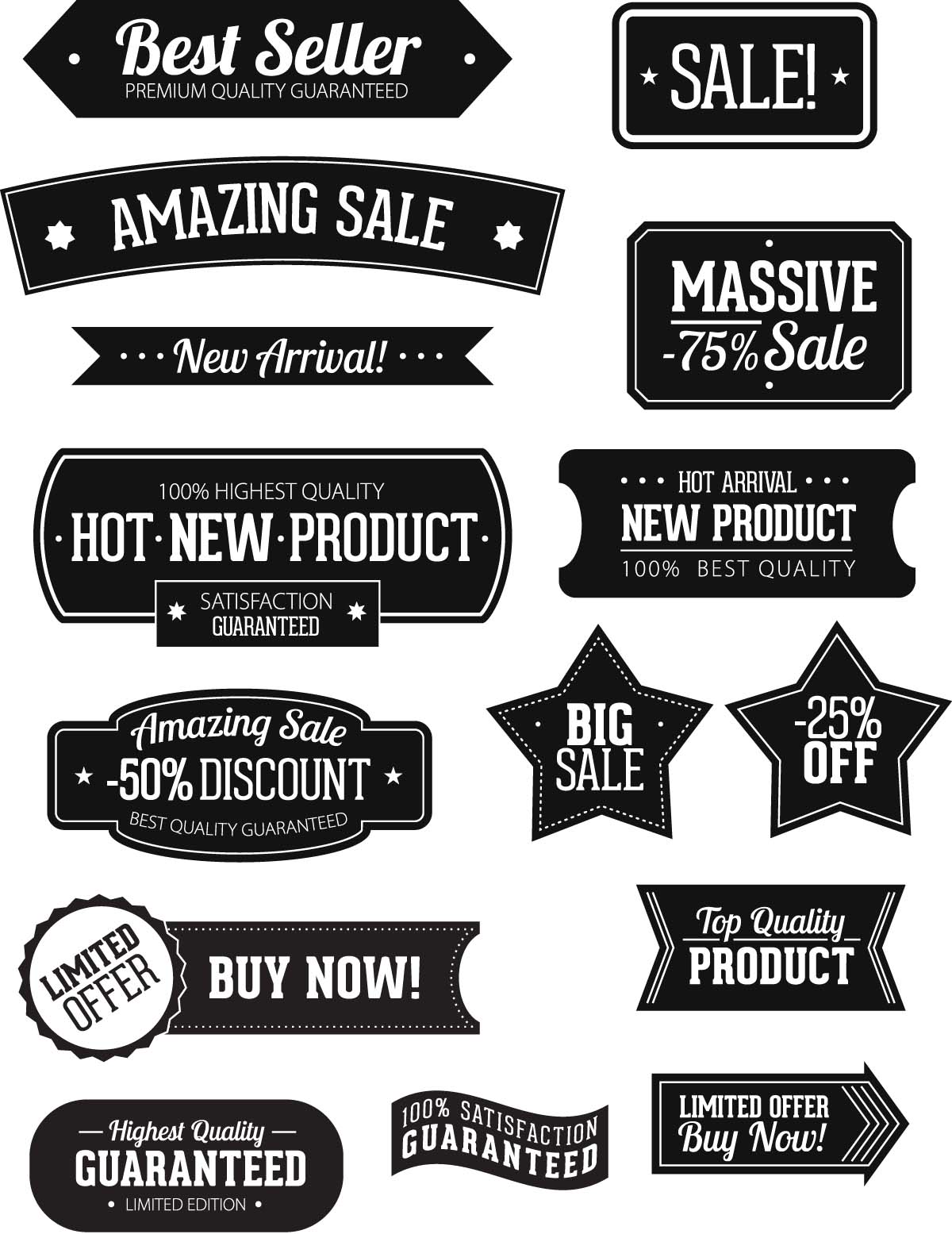 Vector Sticker Labels Black Set Free Download 1200x1555 Vector Sticker Labels Black Set Free Download