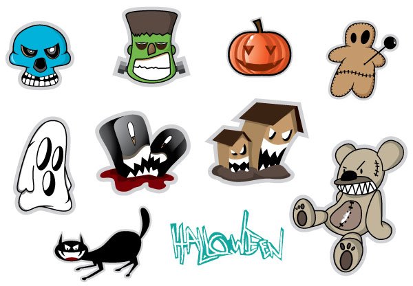 Free Free Halloween Stickers Vector Set Files, Vectors 600x416 Free Free Halloween Stickers Vector Set Files, Vectors