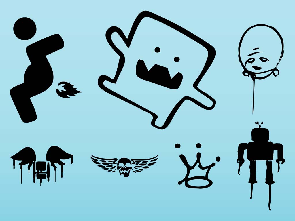 Funny Stickers Vector Art Graphics 1024x768 Funny Stickers Vector Art Graphics